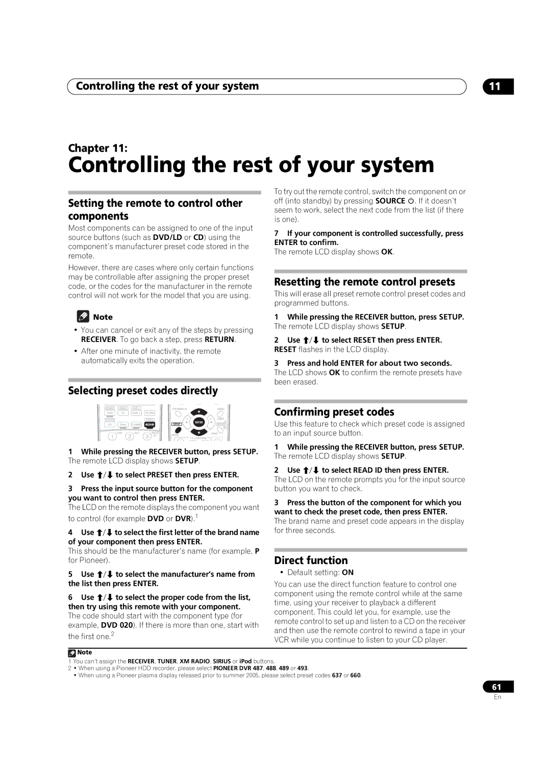 Pioneer VSX-90TXV operating instructions Controlling the rest of your system 