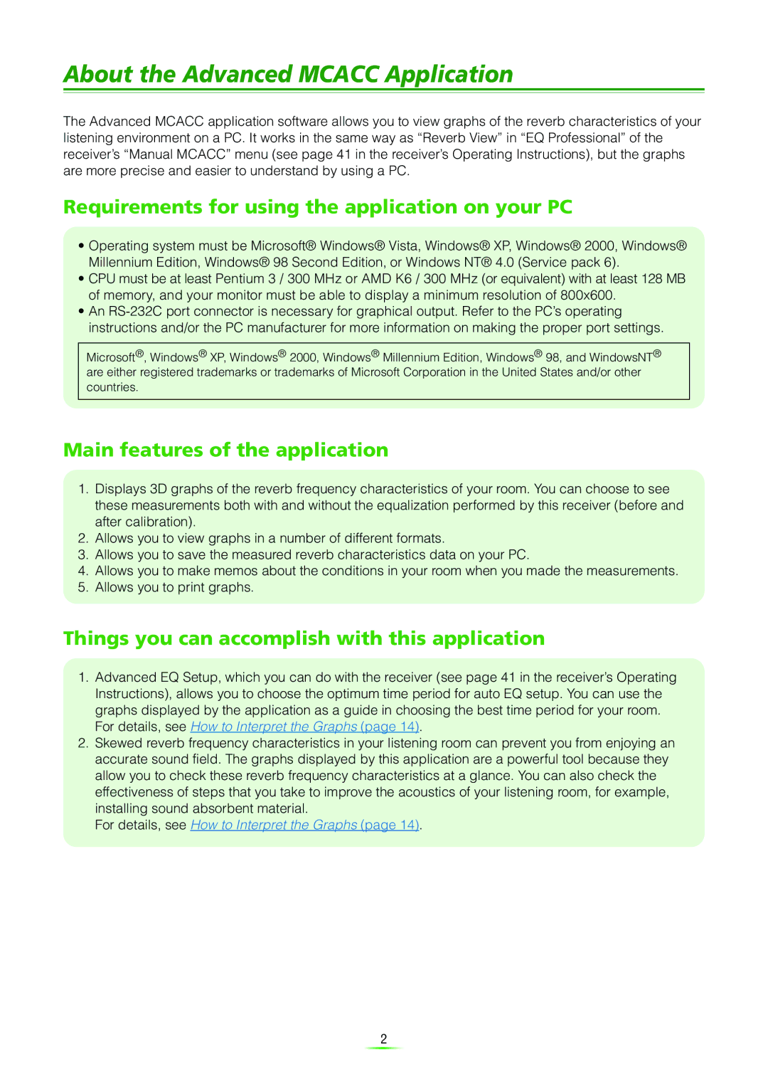 Pioneer VSX-9120TXH-K manual About the Advanced Mcacc Application, Requirements for using the application on your PC 