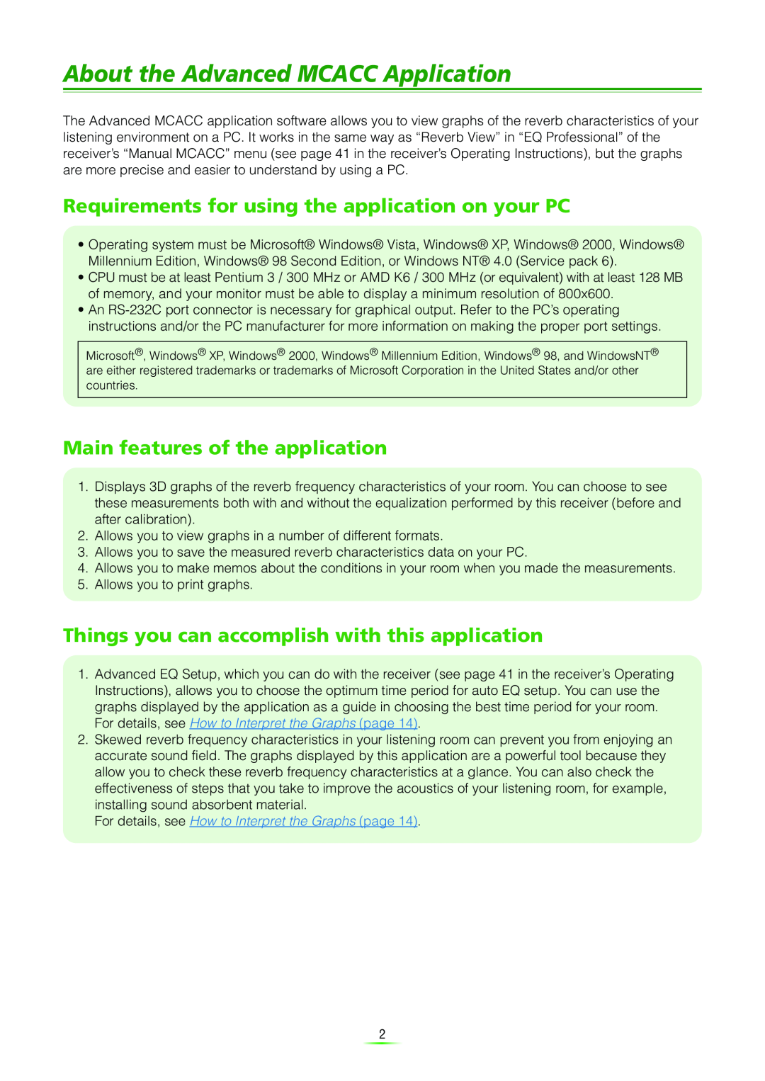Pioneer VSX-9120TXH-K manual About the Advanced MCACC Application, Requirements for using the application on your PC 