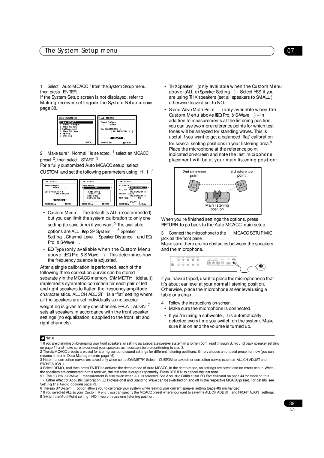 Pioneer VSX-9130TXH-K manual System Setup menu, Options are ALL , Keep SP System , 6 Speaker, Pro. & S-Wave 