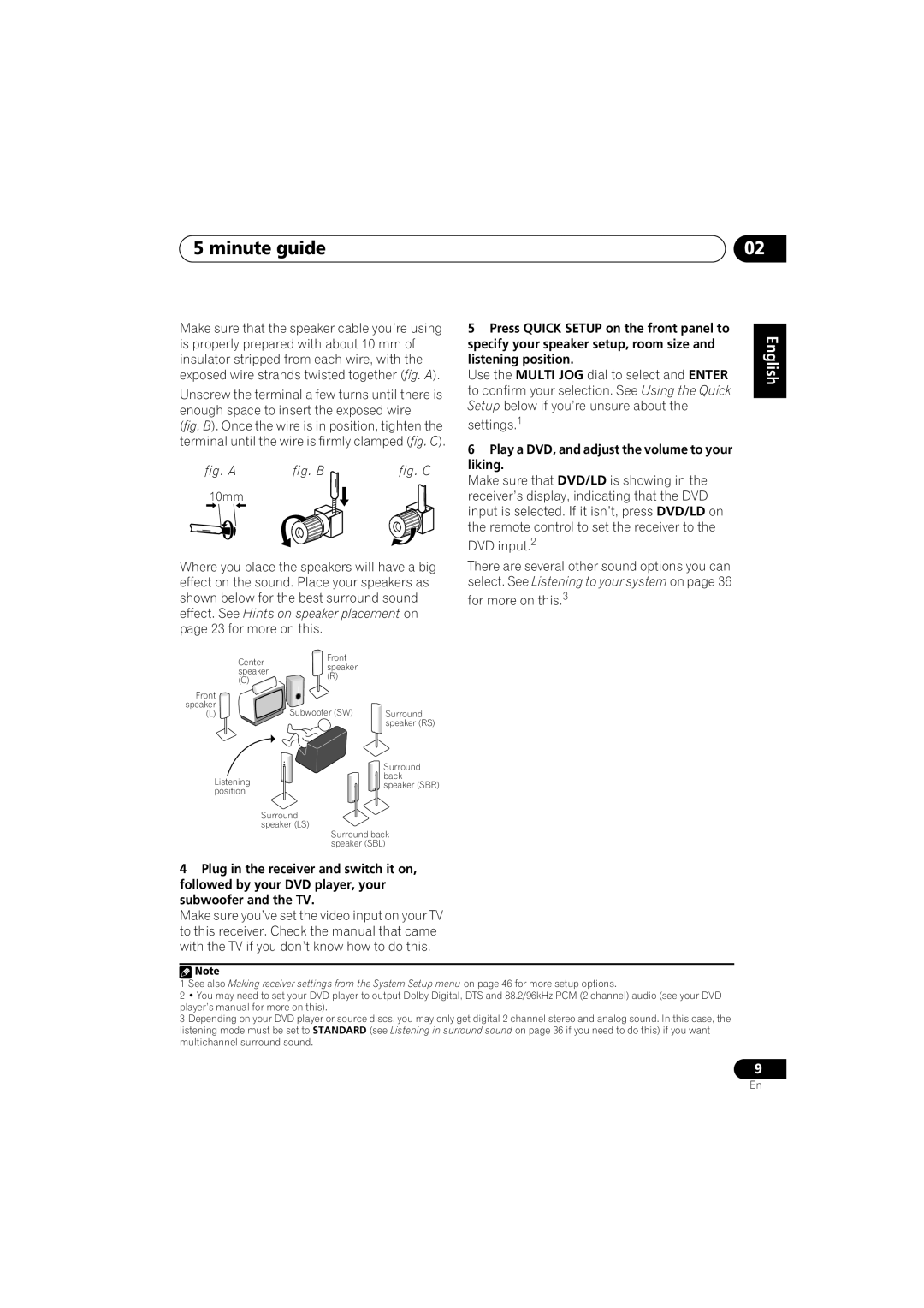 Pioneer VSX-815-S/-K, VSX-915-S/-K manual Minute guide, Play a DVD, and adjust the volume to your liking, For more on this.3 