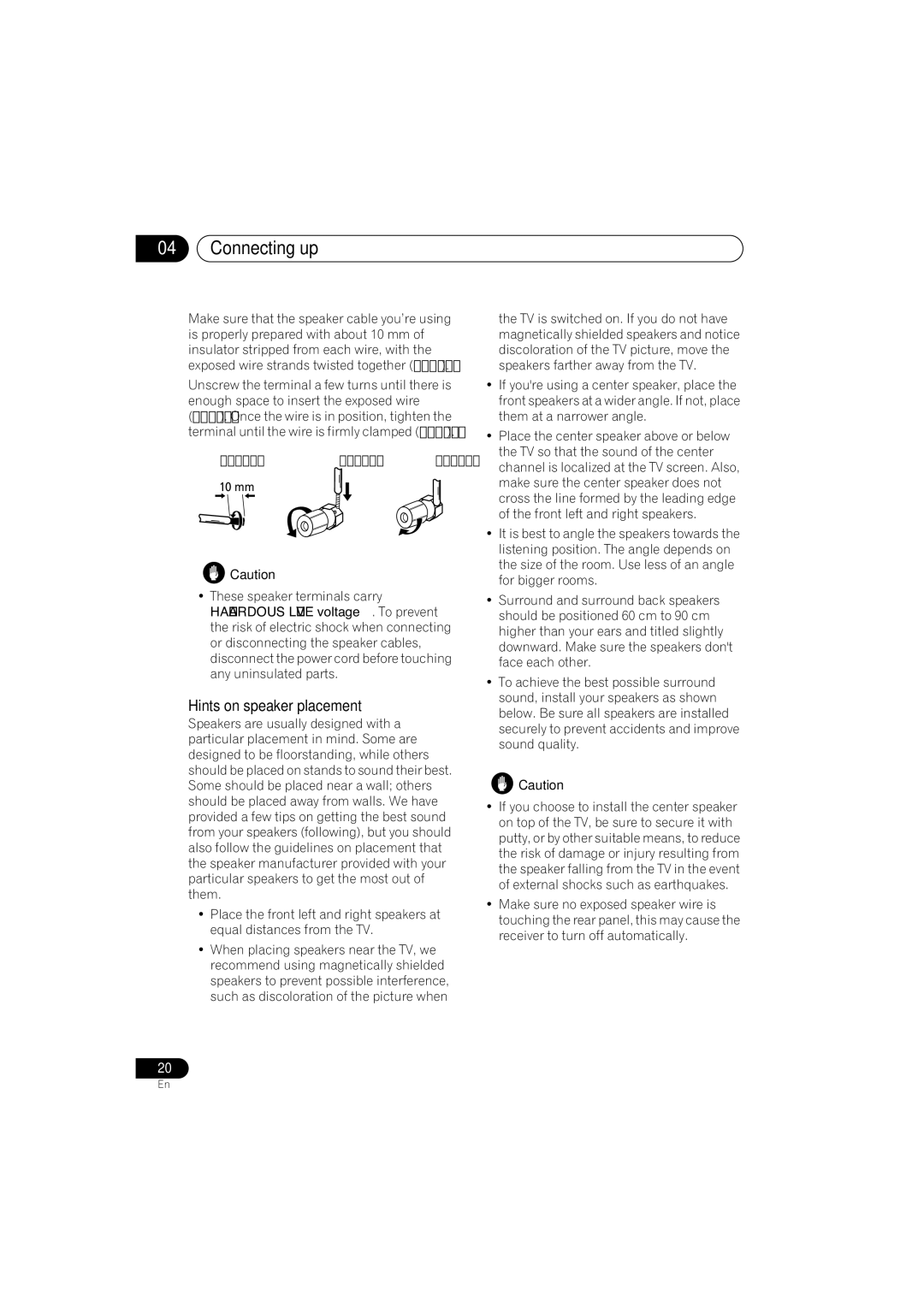 Pioneer VSX-916-S, VSX-916-K operating instructions Hints on speaker placement, Fig. a 