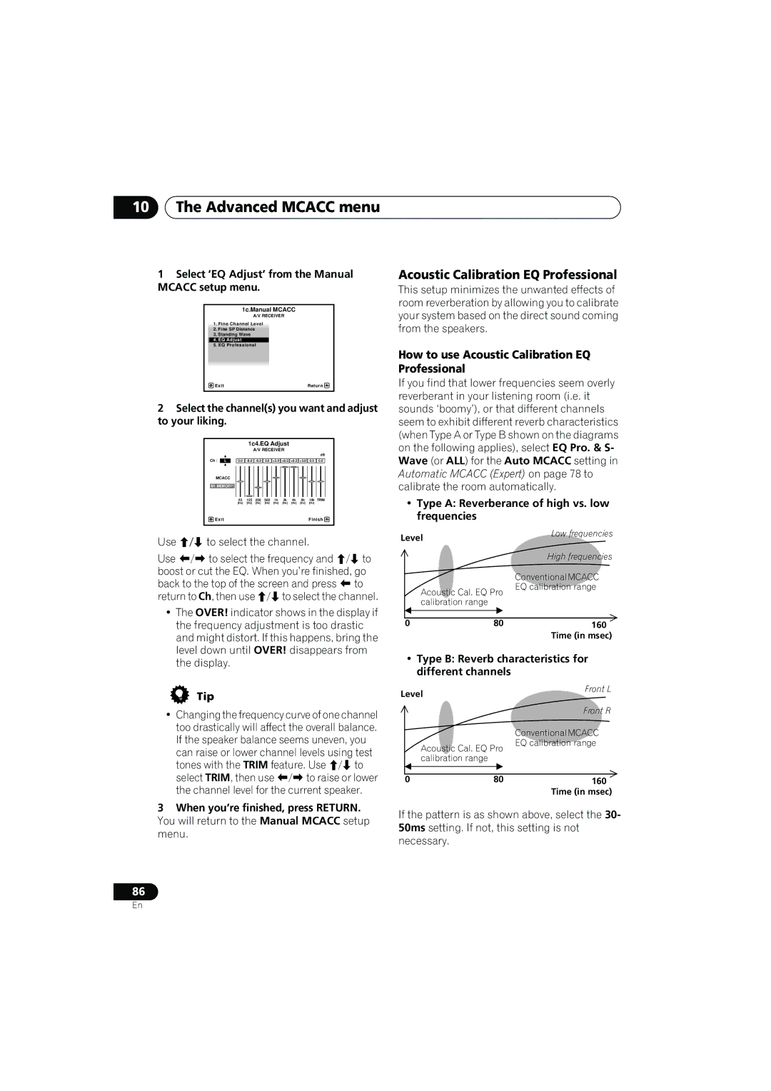 Pioneer VSX-919AH-K manual How to use Acoustic Calibration EQ Professional 