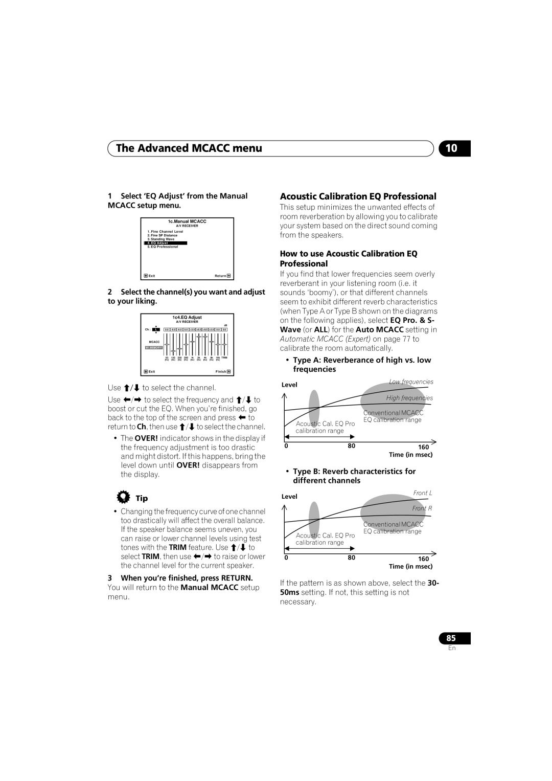 Pioneer VSX-919AH-S manual How to use Acoustic Calibration EQ Professional 