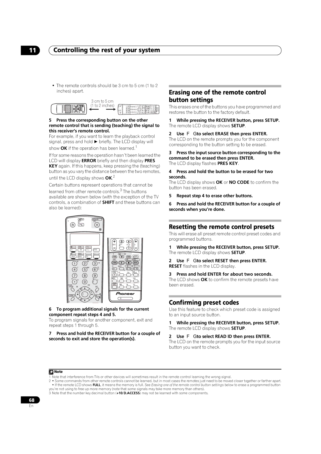 Pioneer VSX-91TXH manual Controlling the rest of your system, Erasing one of the remote control button settings 