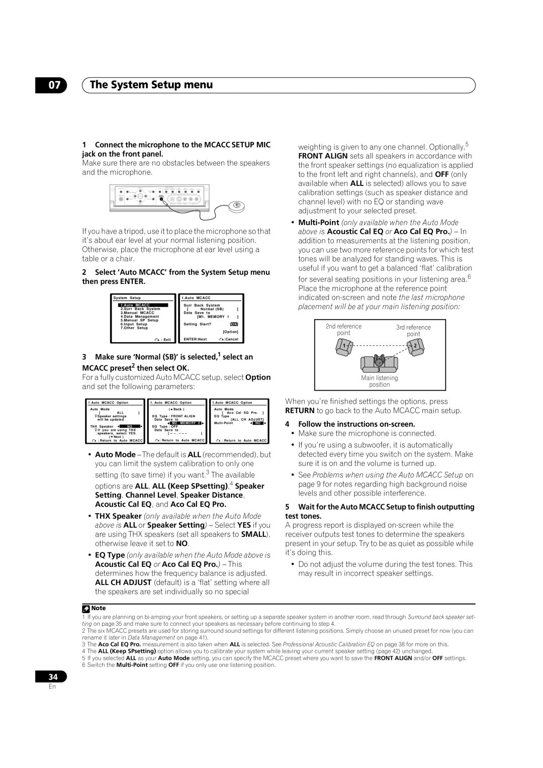 Pioneer VSX-AX2AV-G, VSX-AX4AVi-G manual System Setup menu, Memory 