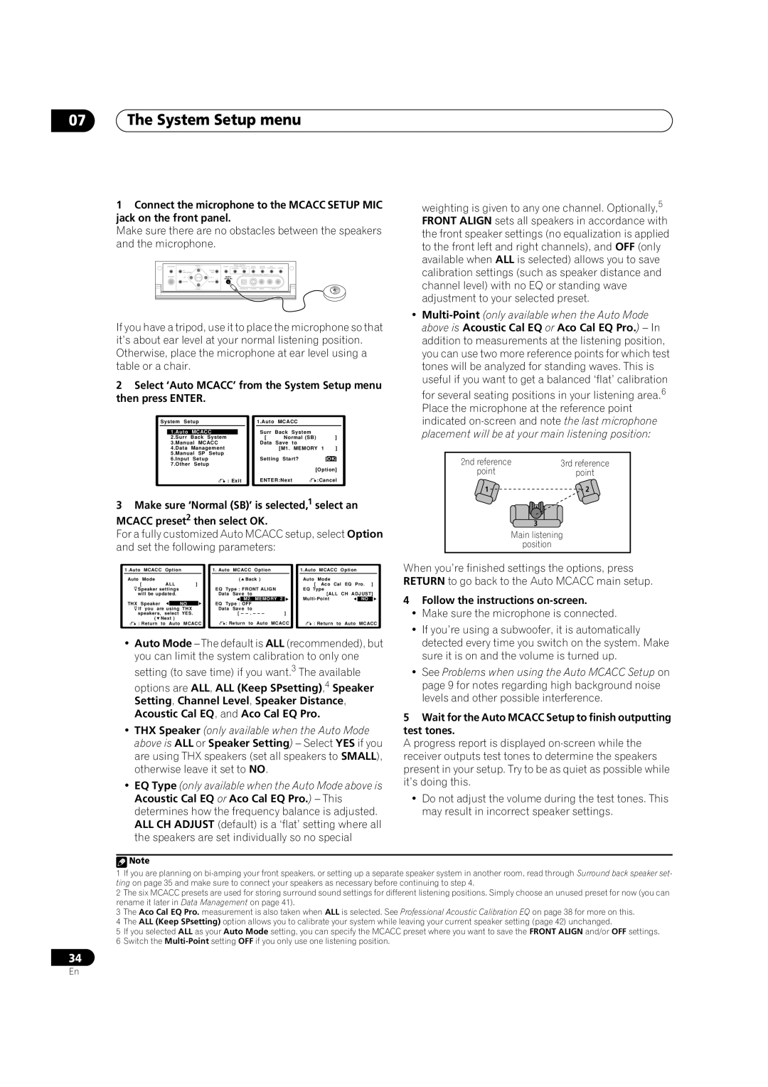 Pioneer VSX-AX4AVi-S, VSX-AX2AV-S manual System Setup menu, Memory 