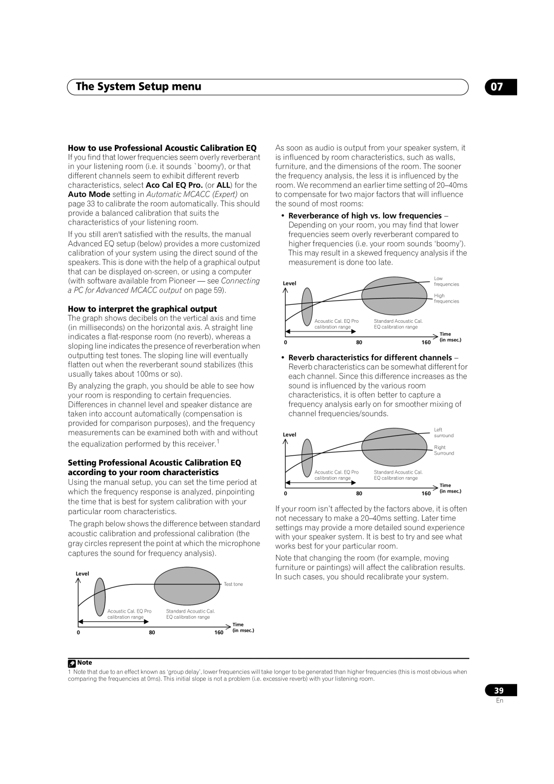 Pioneer VSX-AX2AV-S, VSX-AX4AVi-S How to use Professional Acoustic Calibration EQ, How to interpret the graphical output 