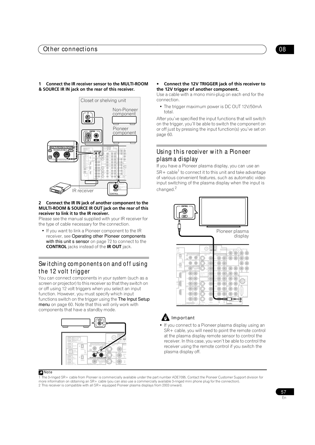 Pioneer VSX-AX2AV-S, VSX-AX4AVi-S manual Using this receiver with a Pioneer plasma display 