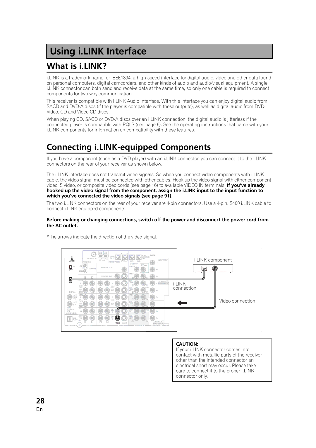 Pioneer VSX-AX5i-G manual What is i.LINK?, Connecting i.LINK-equipped Components 