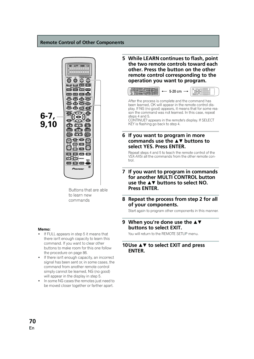 Pioneer VSX-AX5i-G manual When youre done use the  buttons to select Exit, 10Use  to select Exit and press 