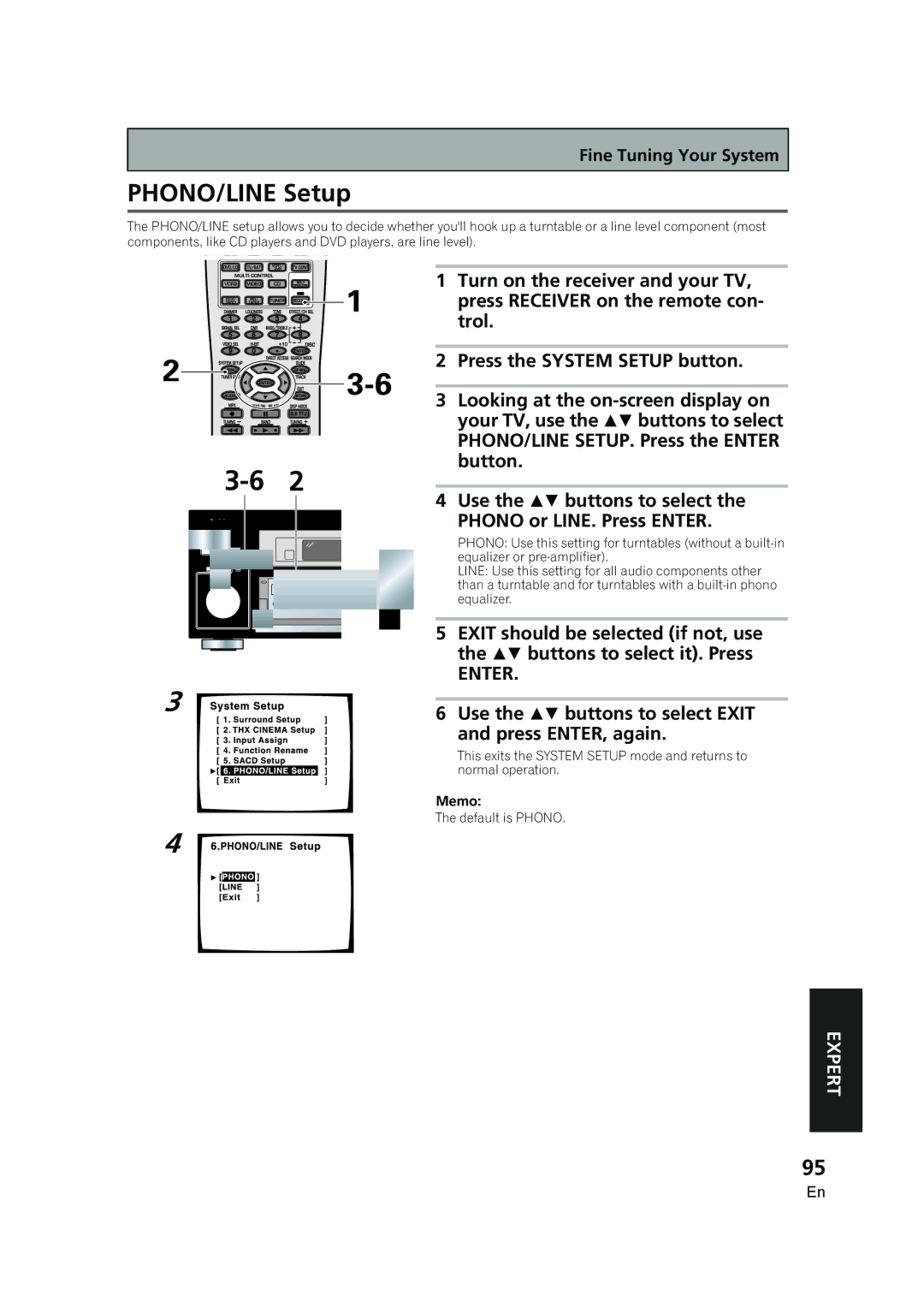 Pioneer VSX-AX5i-G manual PHONO/LINE Setup 