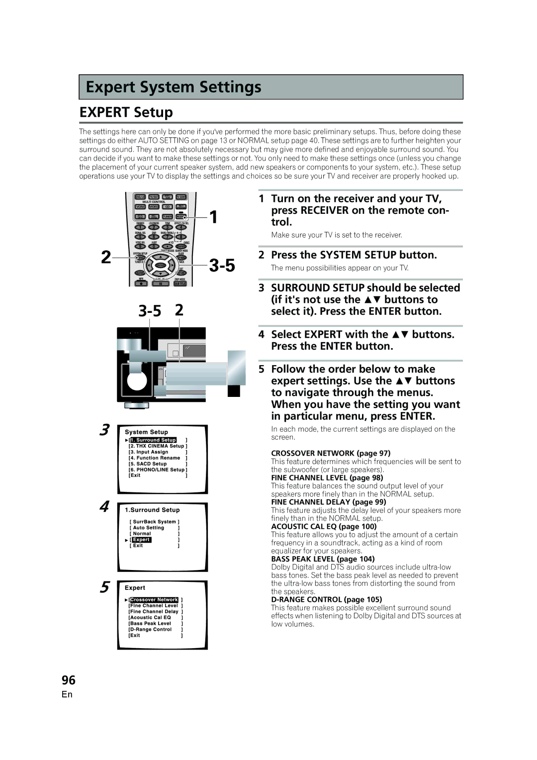 Pioneer VSX-AX5i-G manual Expert Setup 