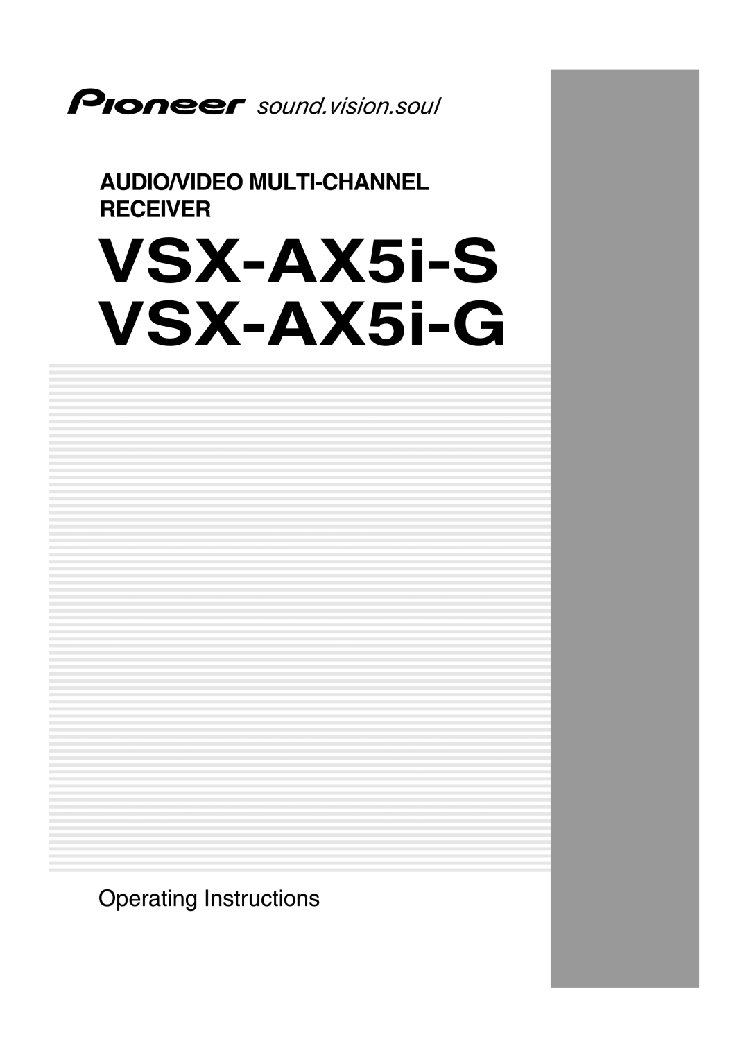 Pioneer VSX-AX5i-G manual 