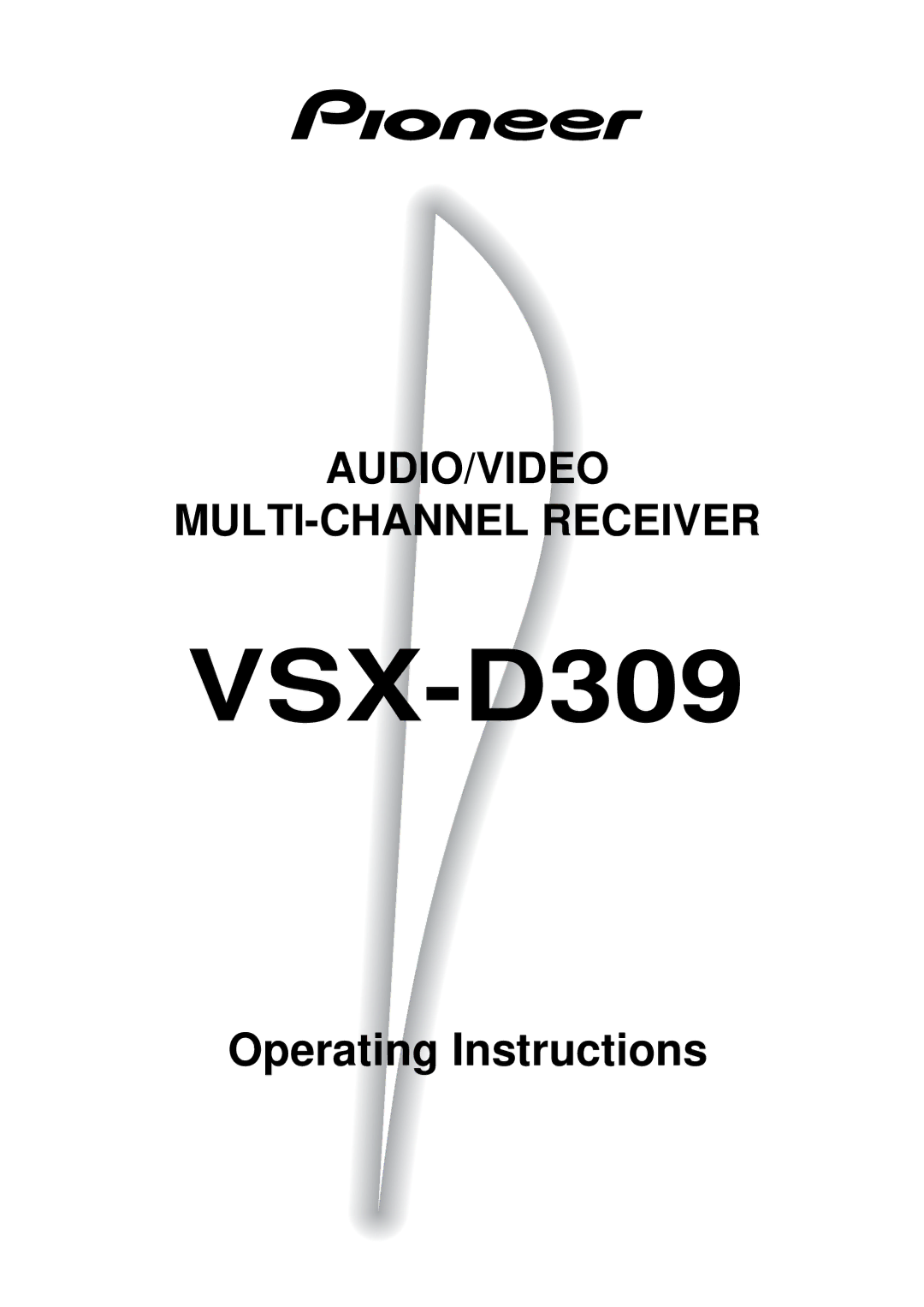 Pioneer VSX-D309 manual 