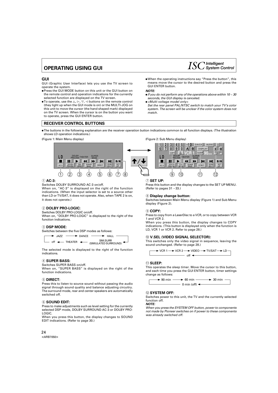 Pioneer VSX-D3S warranty Operating Using GUI, Gui 