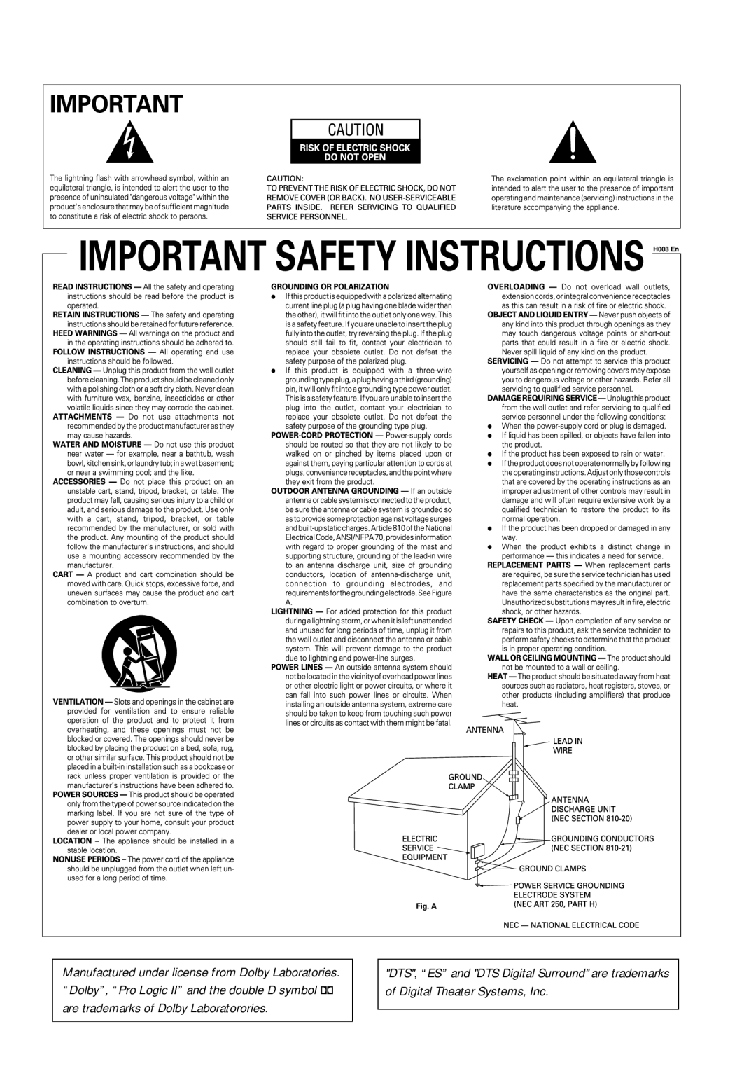 Pioneer VSX-D411 operating instructions 