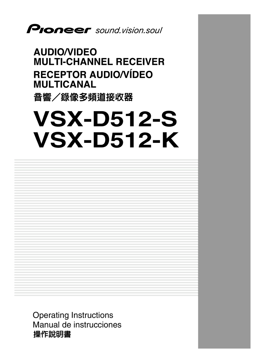 Pioneer manual VSX-D512-SVSX-D512-K 