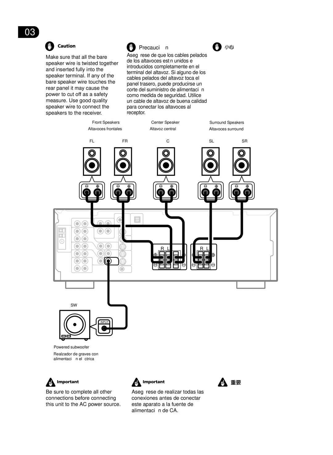 Pioneer VSX-D512-K, VSX-D512-S manual Precaución 