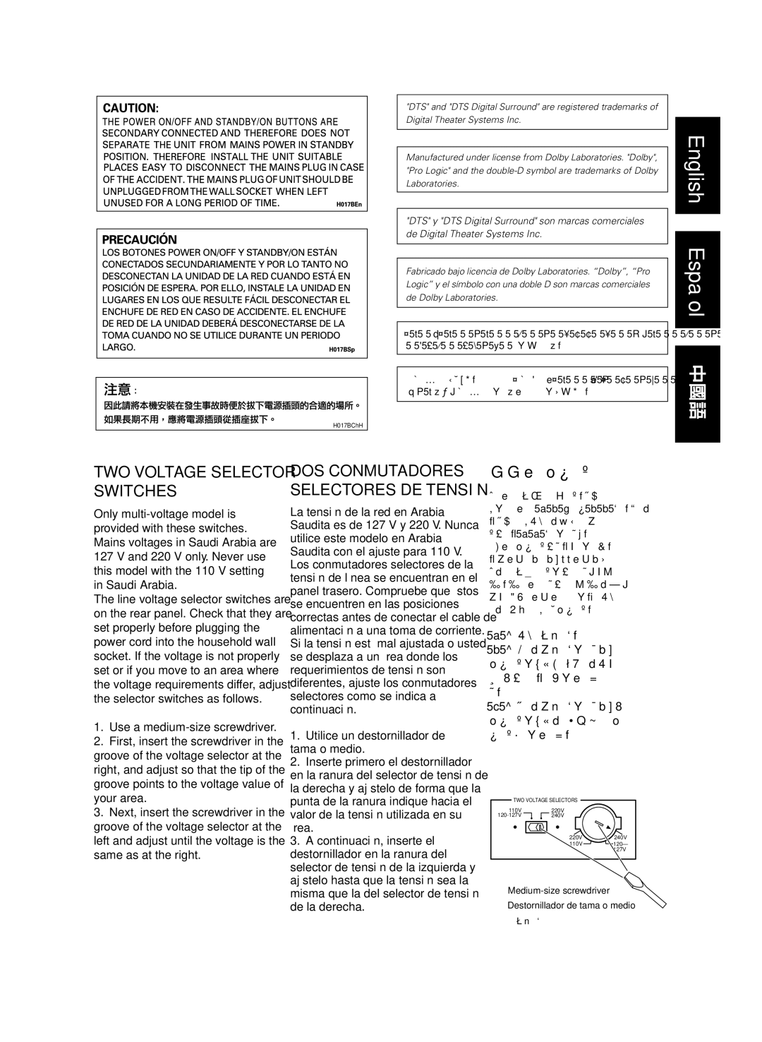 Pioneer VSX-D512-S, VSX-D512-K manual English Español 