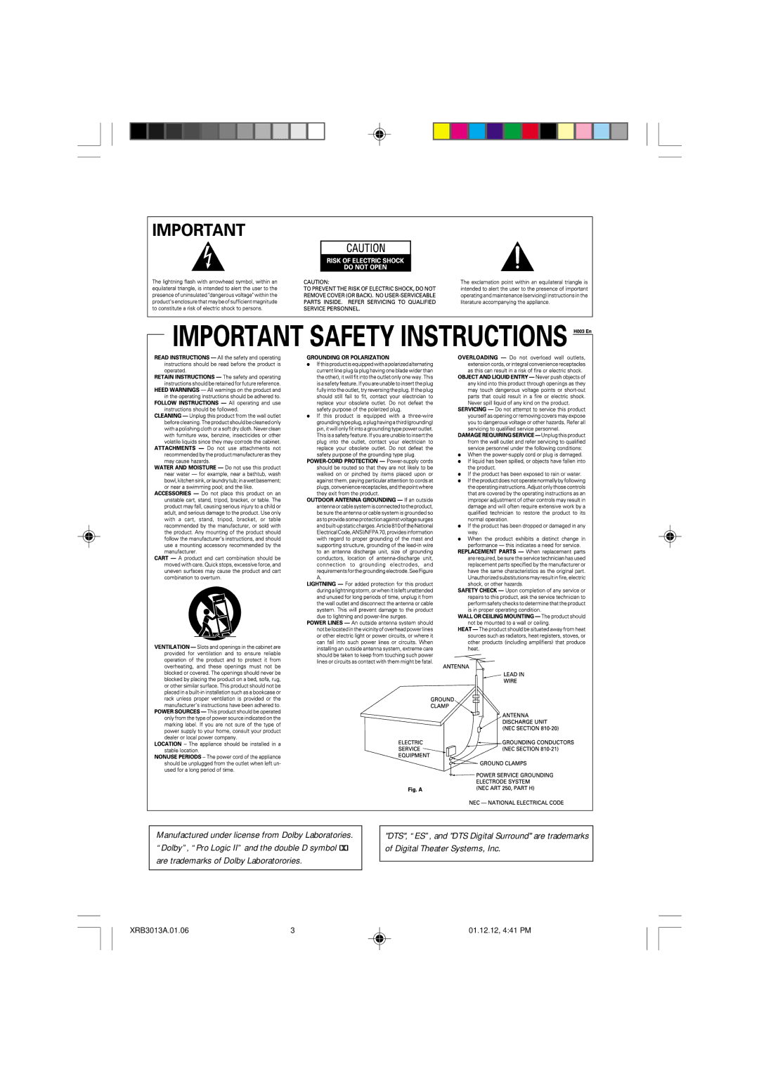 Pioneer VSX-D711, VSX-D811S manual XRB3013A.01.06 01.12.12, 441 PM 