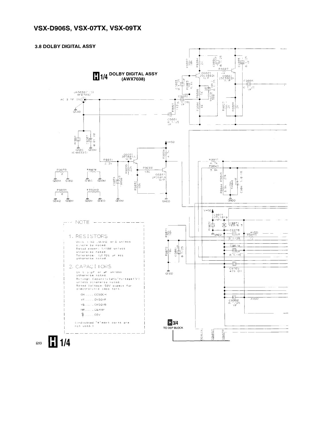 Pioneer VSX-D906S, VSX-09TX manual 