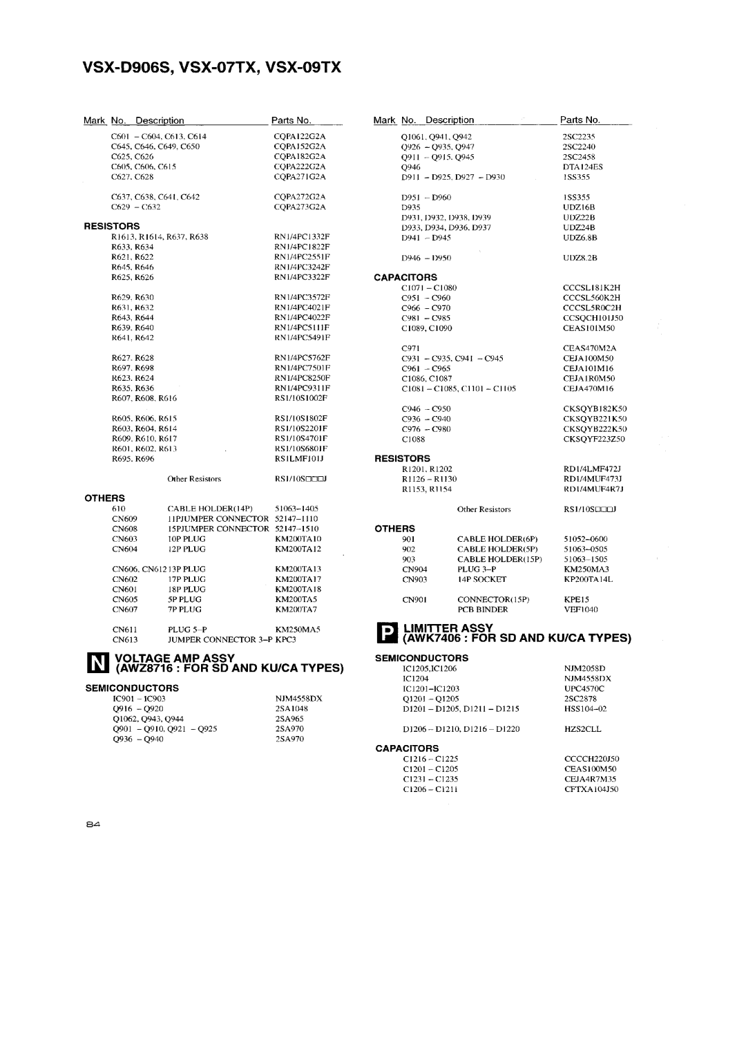 Pioneer VSX-09TX, VSX-D906S manual 