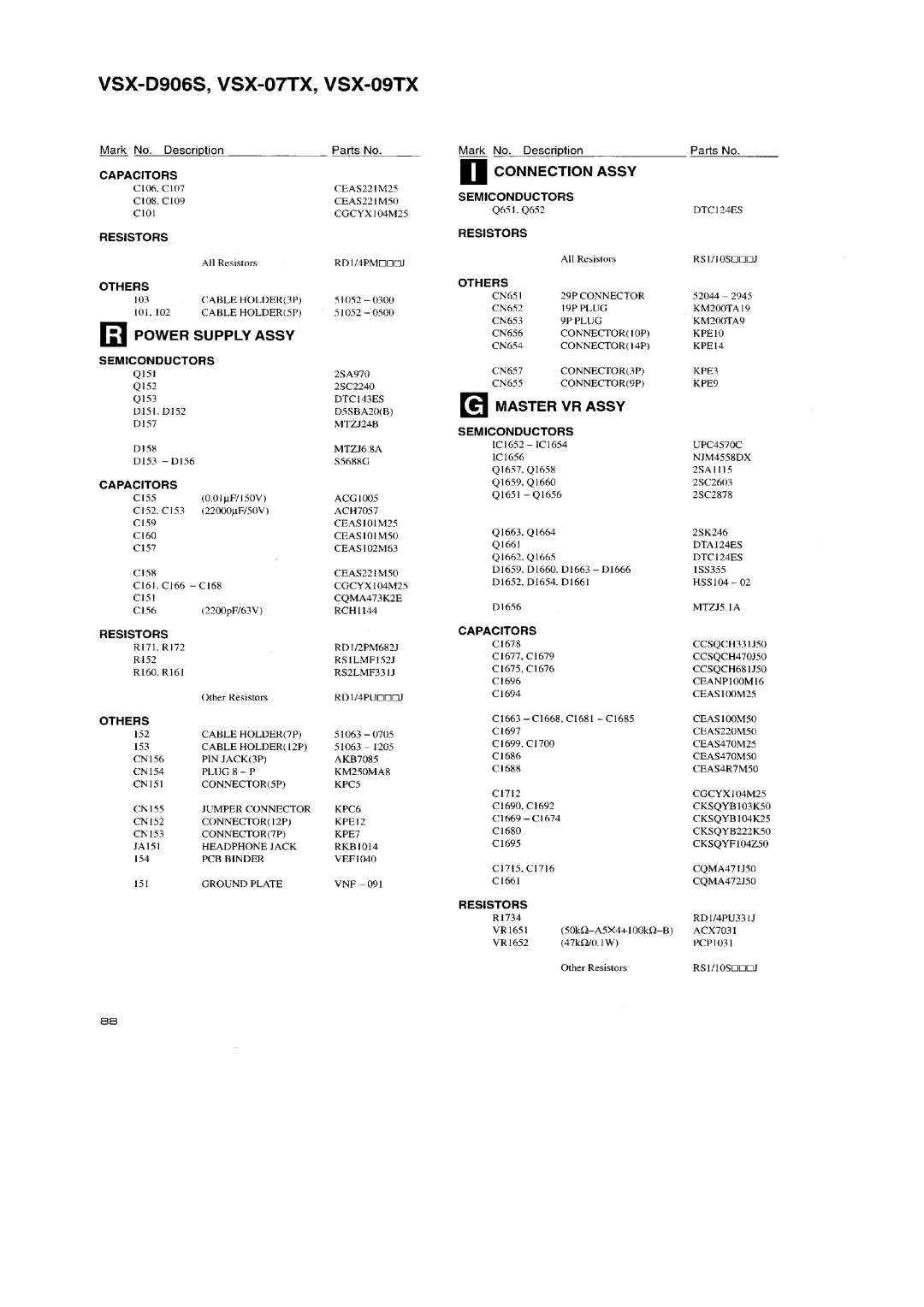 Pioneer VSX-09TX, VSX-D906S manual 