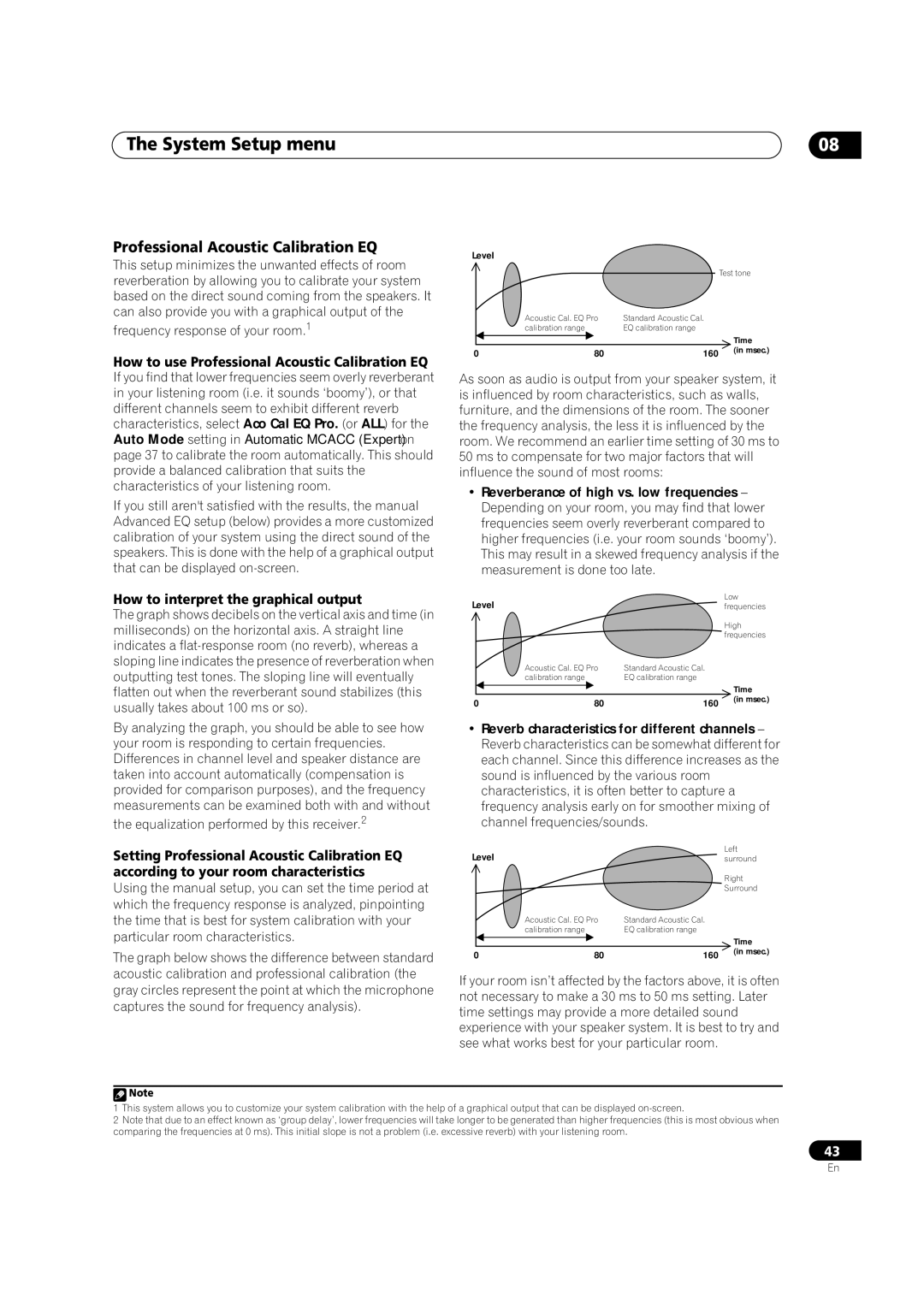 Pioneer VSX-LX50 manual How to use Professional Acoustic Calibration EQ, How to interpret the graphical output 