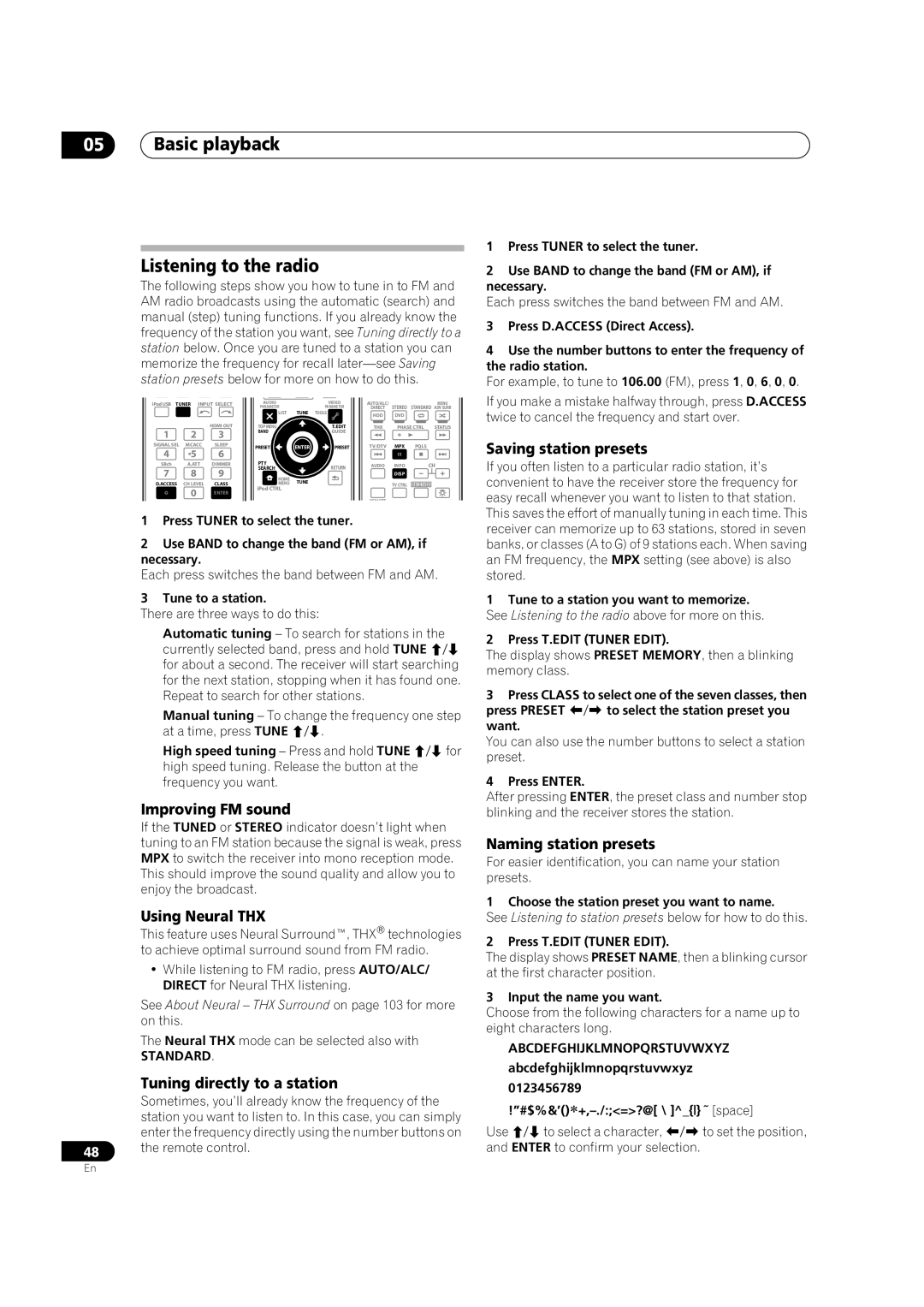 Pioneer VSX-LX52 manual Basic playback Listening to the radio 