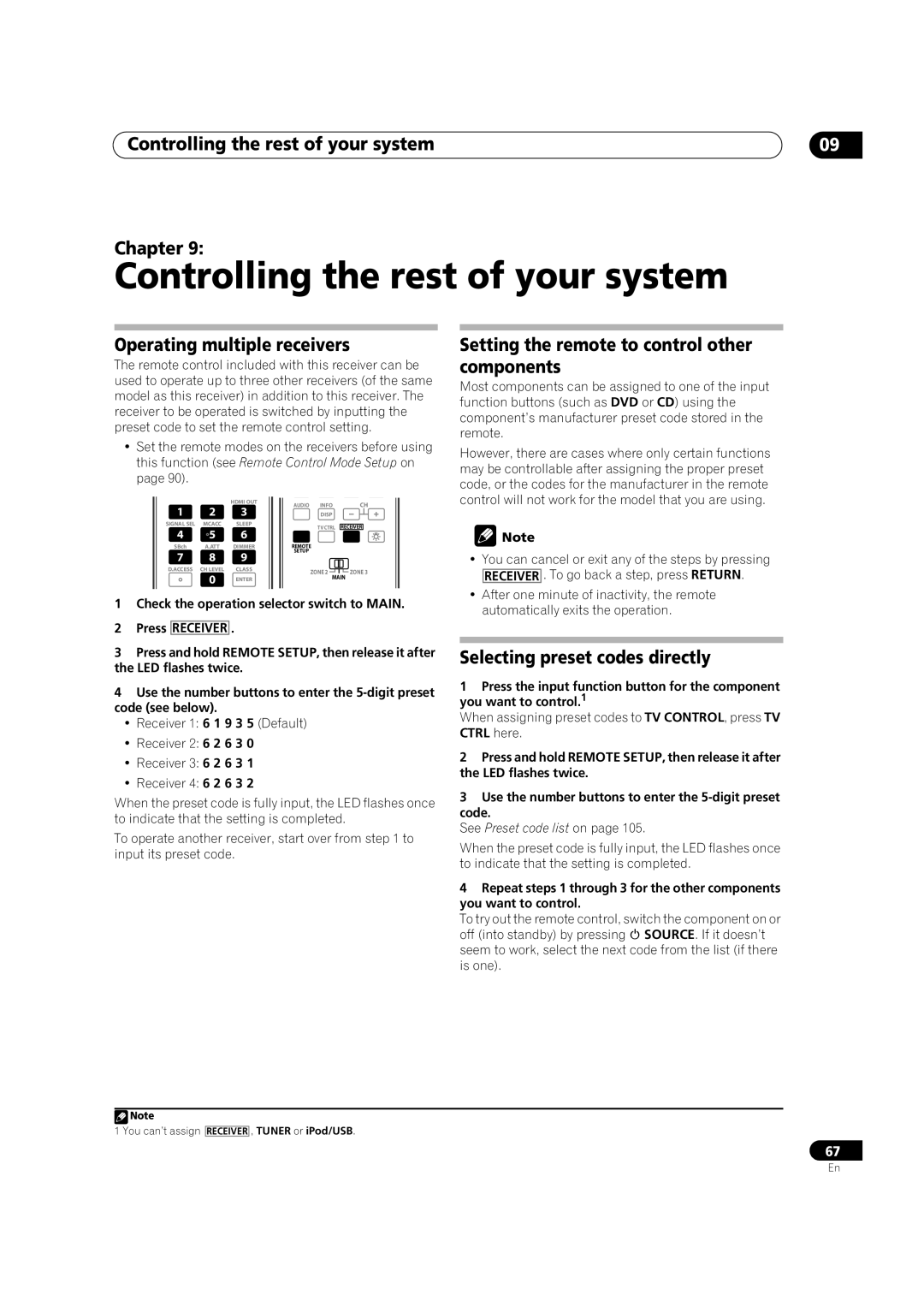 Pioneer VSX-LX52 manual Controlling the rest of your system Chapter, Operating multiple receivers 