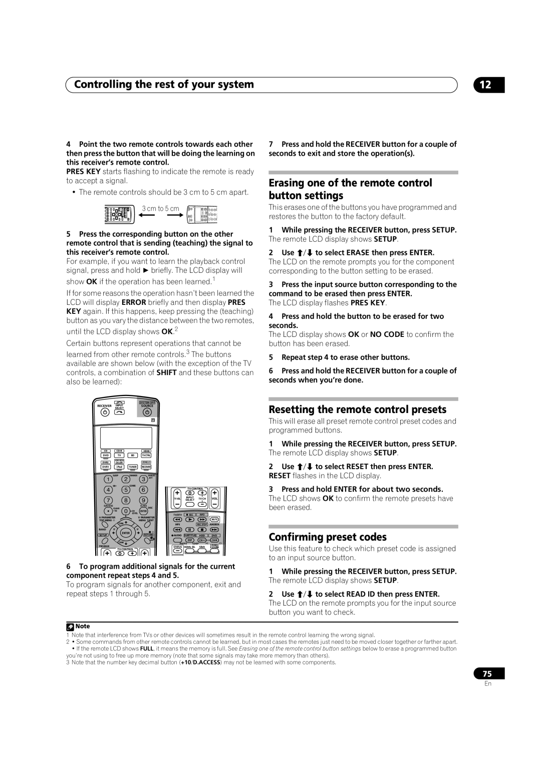 Pioneer VSX-LX70 manual Controlling the rest of your system, Erasing one of the remote control button settings 