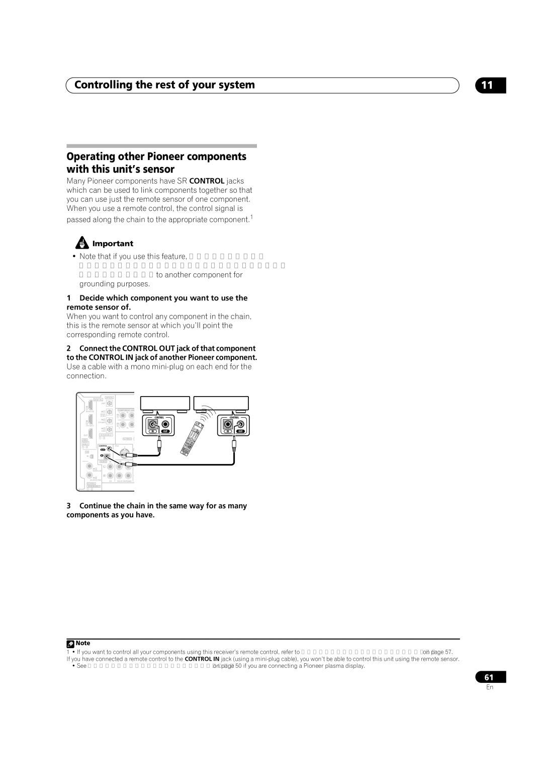 Pioneer VSX1017TXV manual Decide which component you want to use the remote sensor, Out 