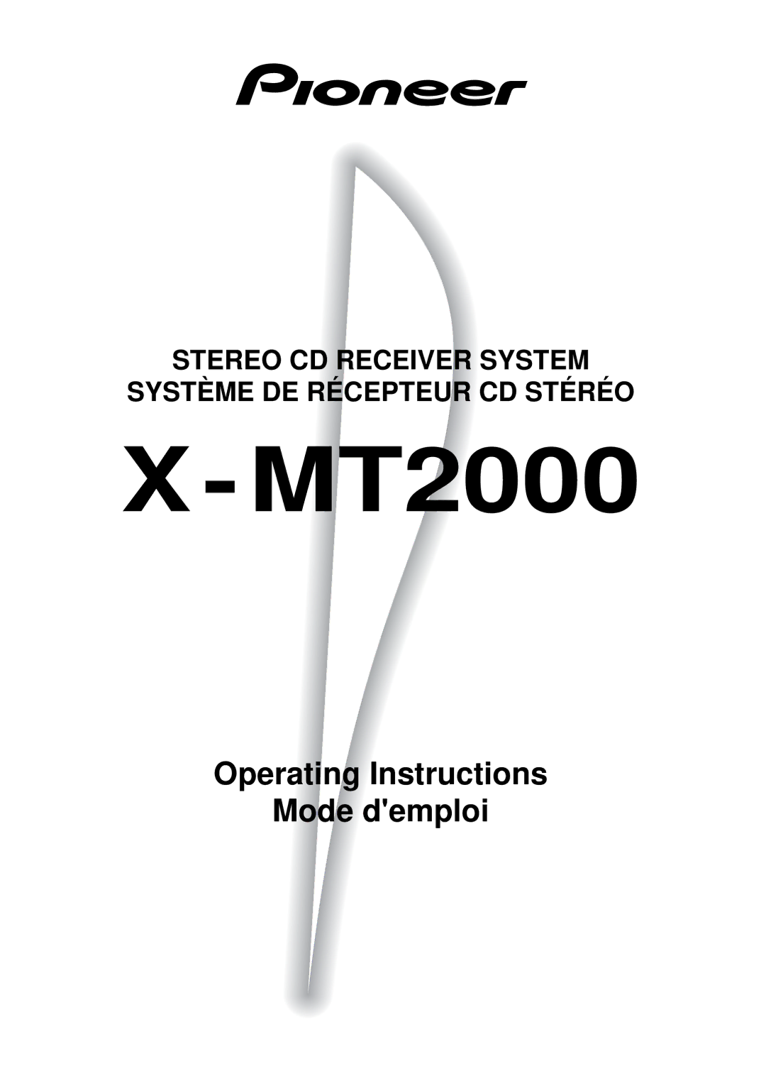 Pioneer X-MT2000 manual 