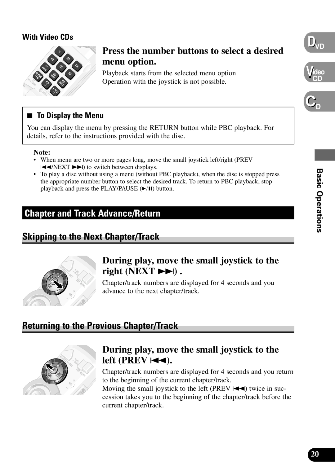 Pioneer XDV-P9 owner manual Chapter and Track Advance/Return, Skipping to the Next Chapter/Track 