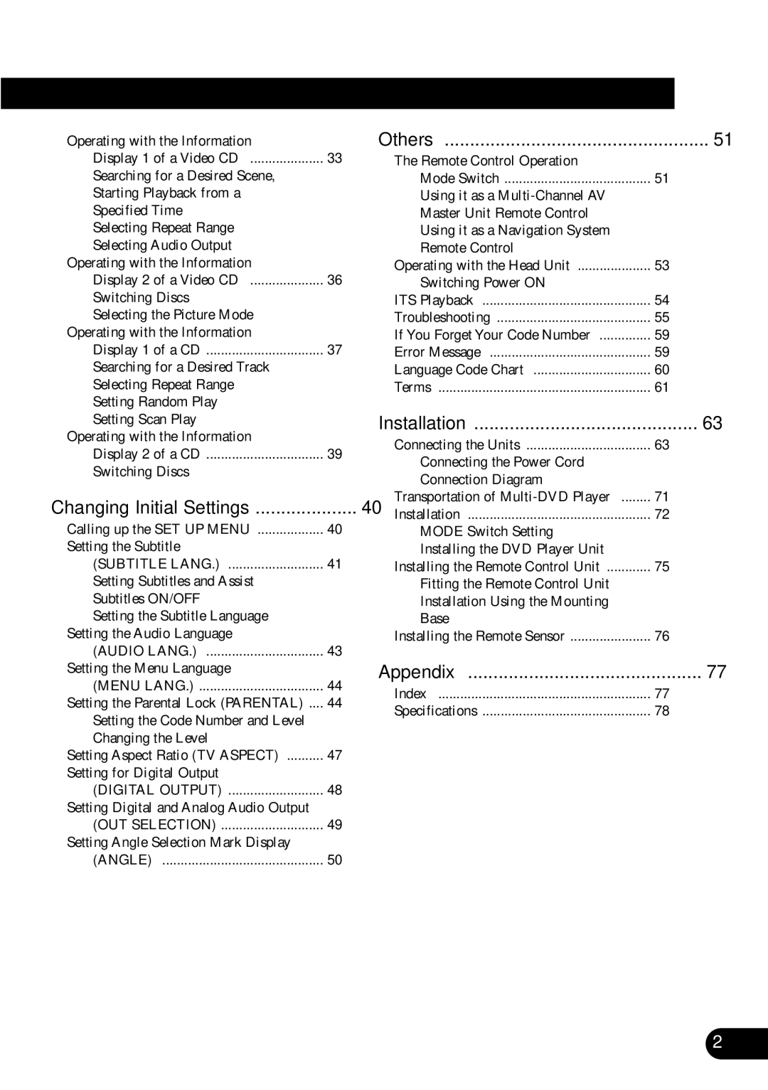 Pioneer XDV-P9 owner manual Appendix 