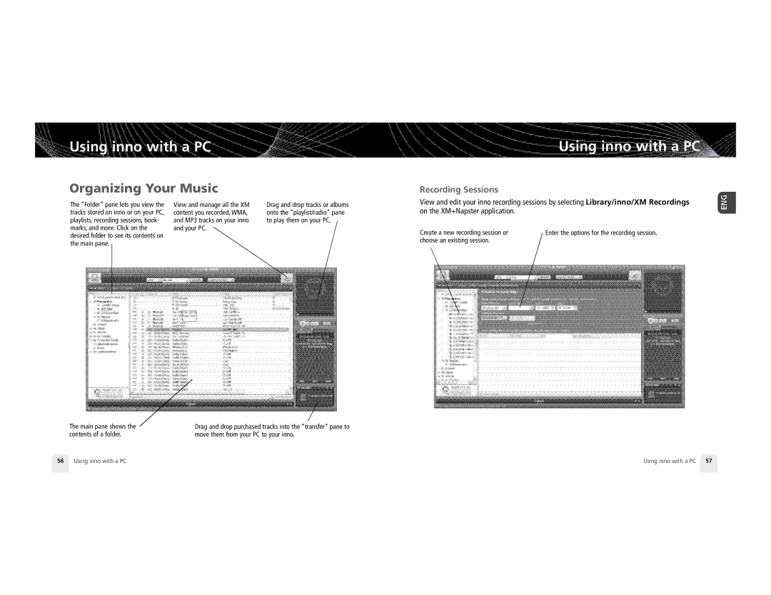 Pioneer XM2GO manual Organizing Your Music, Recording Sessions 