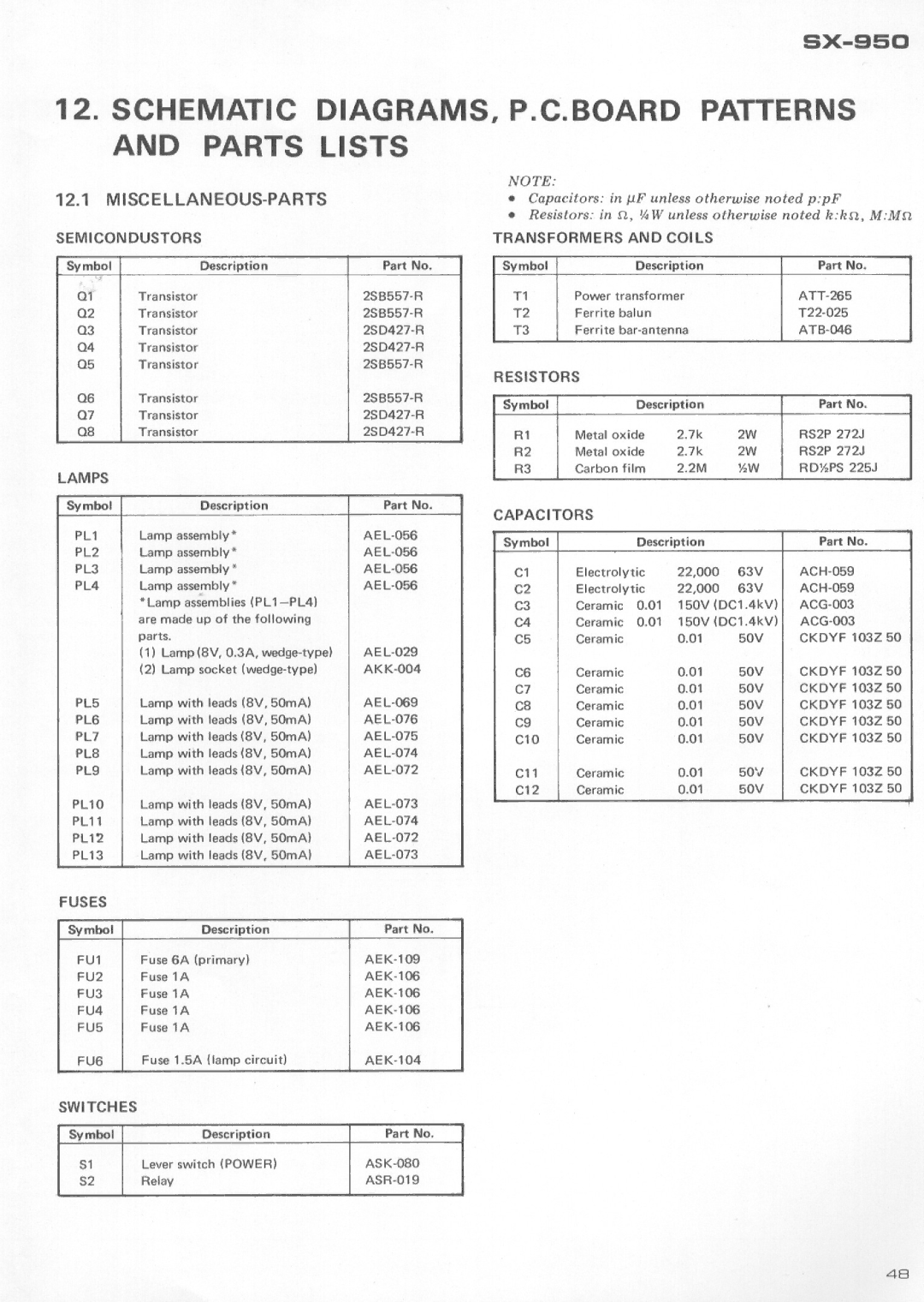 Pioneer XS-950 manual 