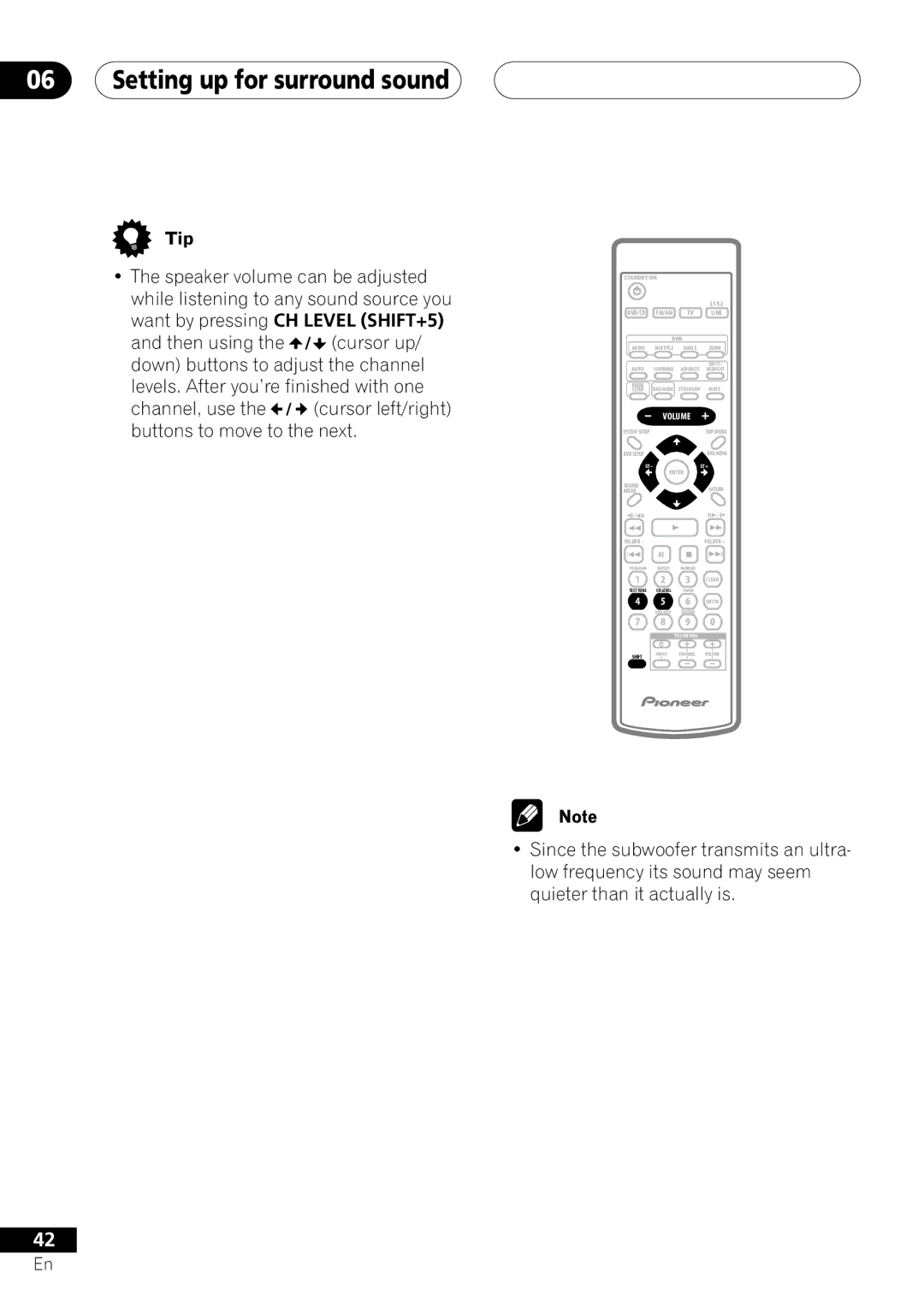 Pioneer XV-DV303, S-DV303 operating instructions Volume 