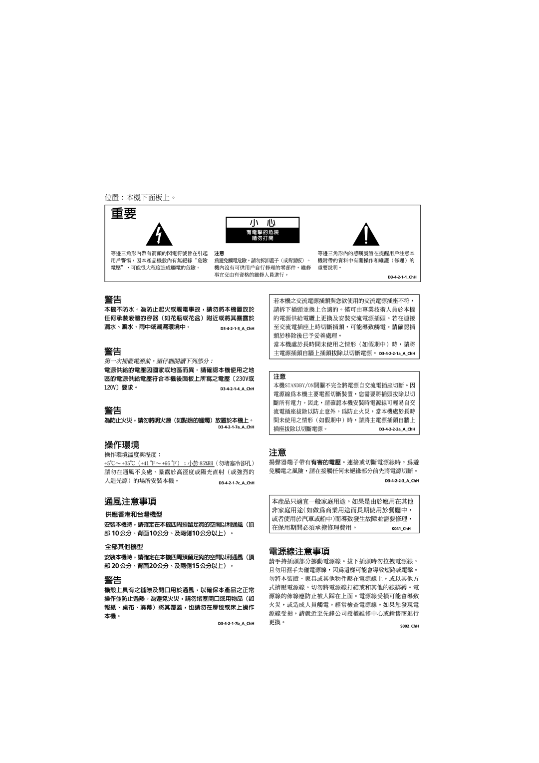 Pioneer S-DV434ST, XV-DV434, S-DV434SW, S-DV333, XV-DV333 manual 10 10 20 20 