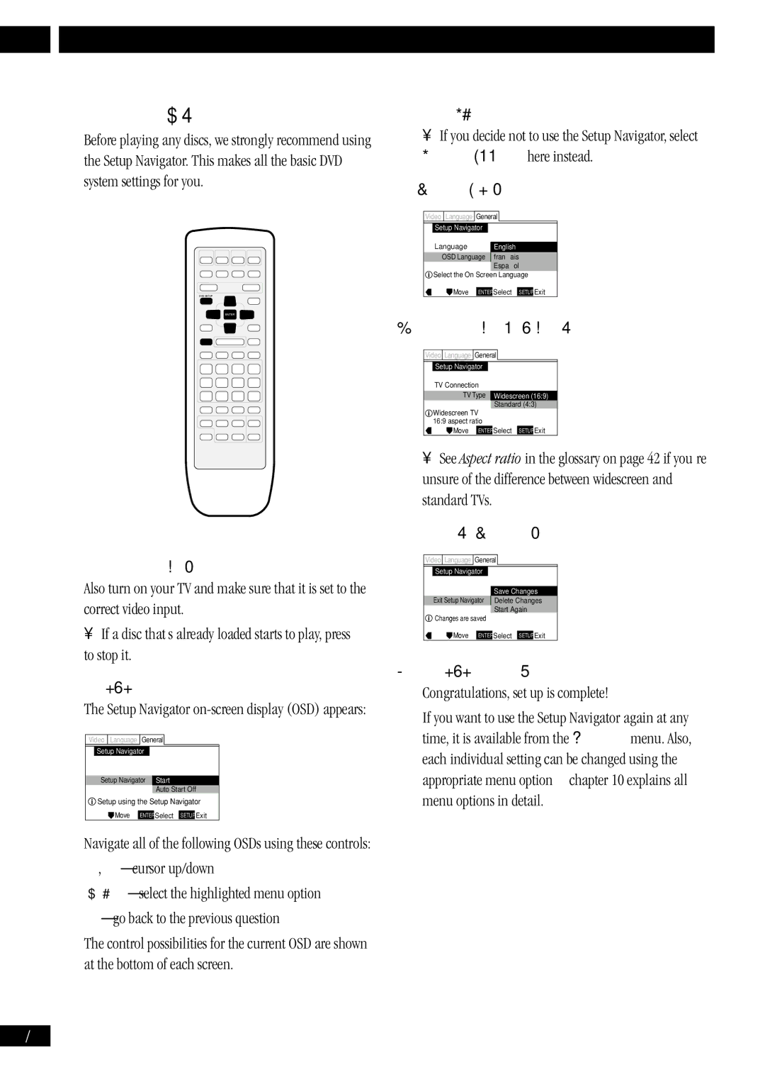 Pioneer XV-HTD510, S-HTD510 operating instructions Using the Setup Navigator 