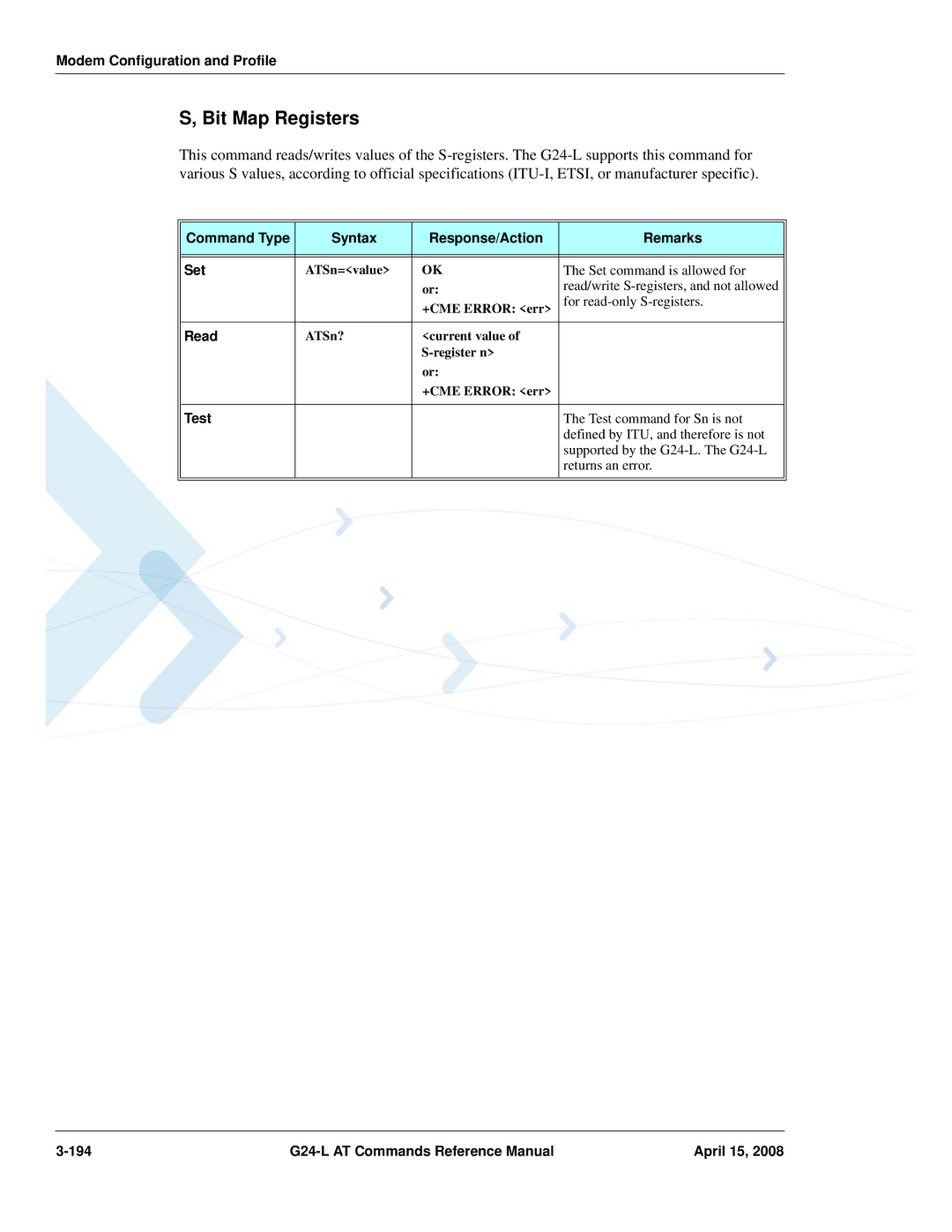 PIONEERPOS G24-LC manual Bit Map Registers 