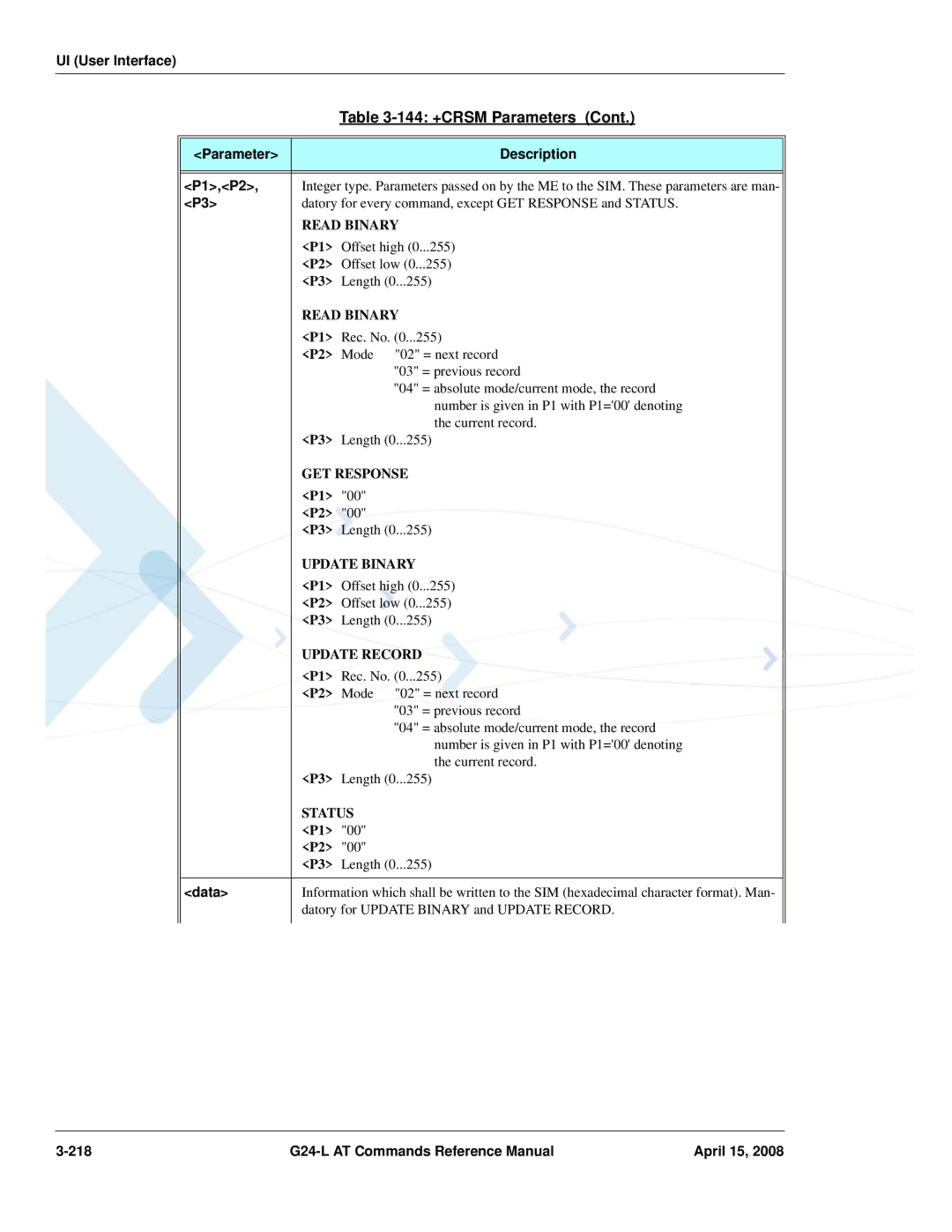 PIONEERPOS G24-LC manual Parameter Description P1,P2, P2 Mode 