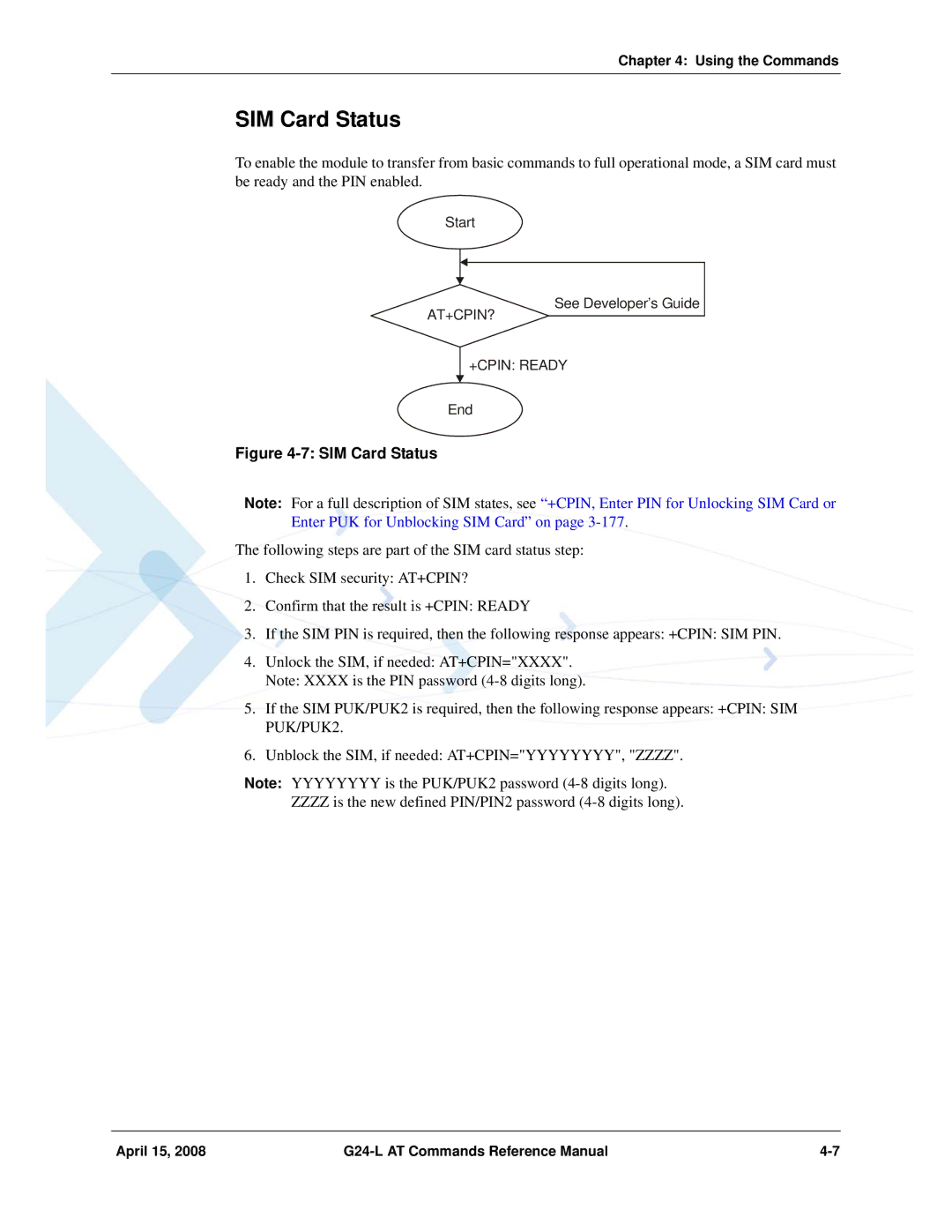 PIONEERPOS G24-LC manual SIM Card Status 