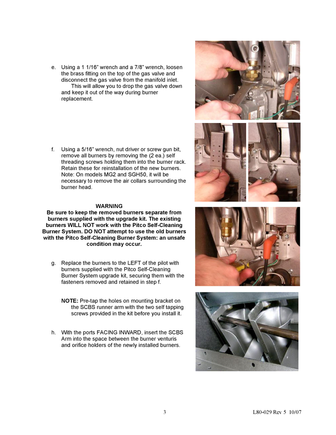 Pitco Frialator L80-029 installation instructions 