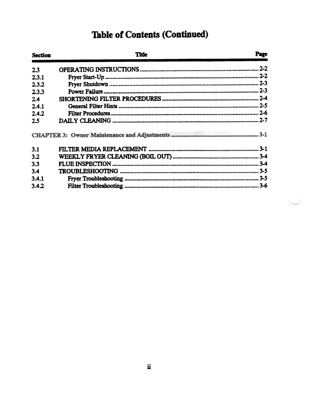 Pitco Frialator SF14R UFM Shorteningfilter Procedures, Weekly Fryercleaning Boil OUT, F1..UEINSPECfION, Troubleshooting 