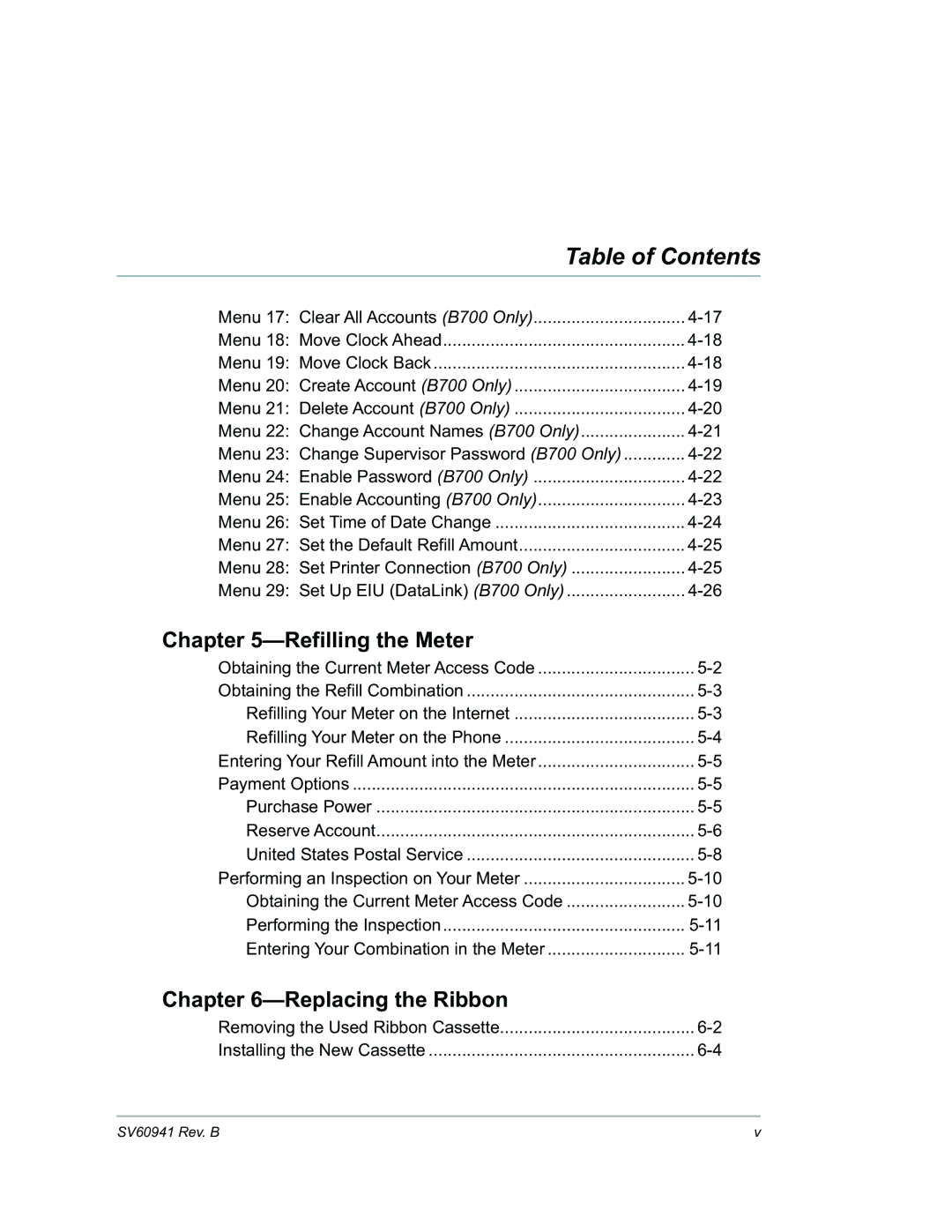 Pitney Bowes B702 manual Replacing the Ribbon 