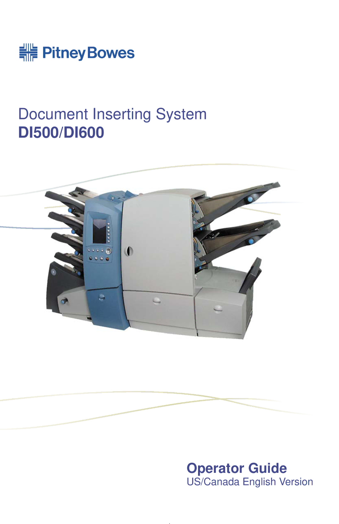 Pitney Bowes D1600, D1500 manual DI500/DI600 