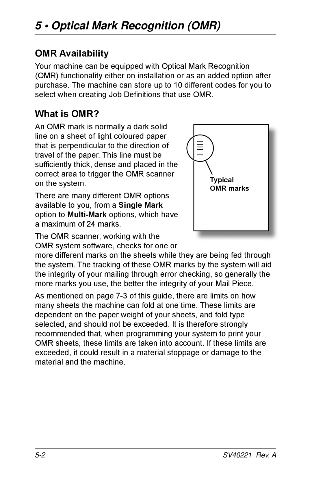 Pitney Bowes D1500, D1600 manual OMR Availability, What is OMR? 