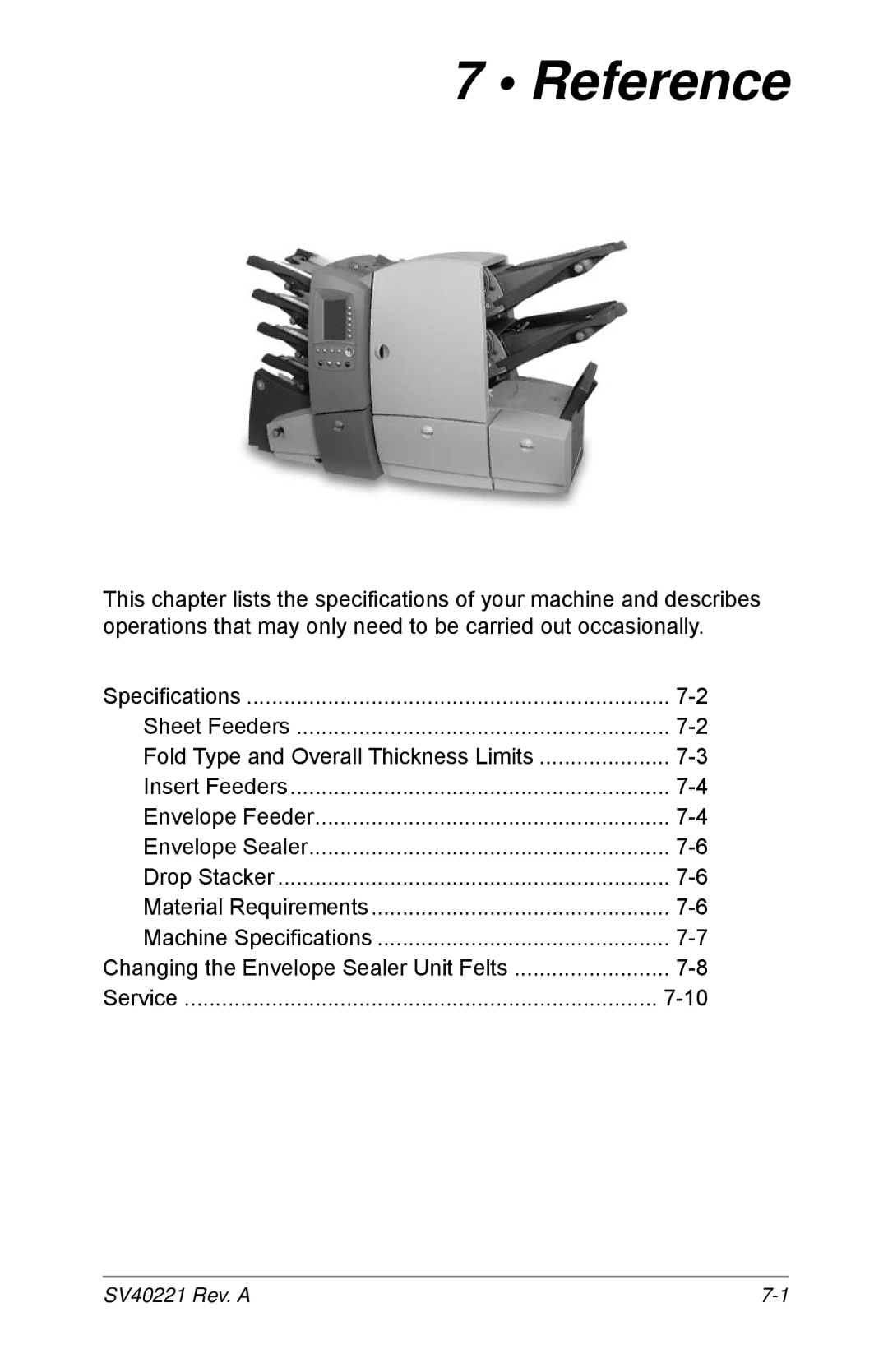 Pitney Bowes D1600, D1500 manual Reference 